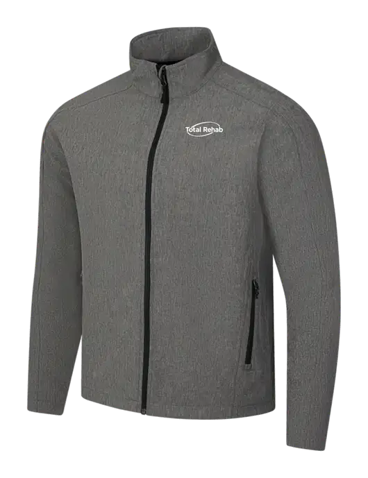 Medium Grey Heather Core Soft Shell Jacket w/Total Rehab Logo