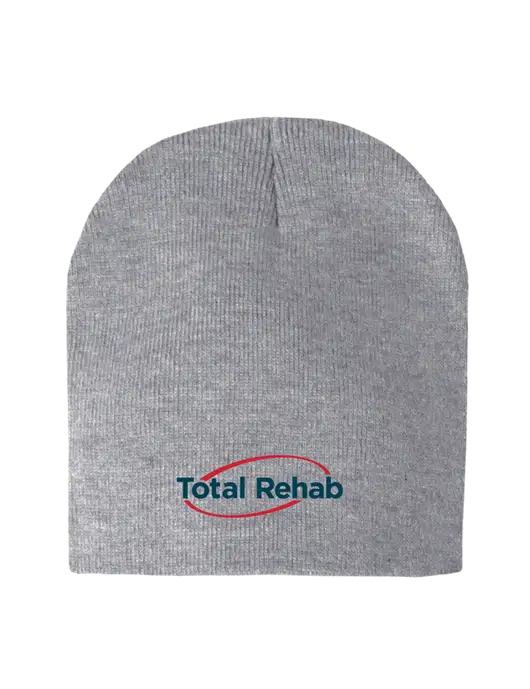 Light Grey Heather Element Knit Beanie w/Total Rehab Logo