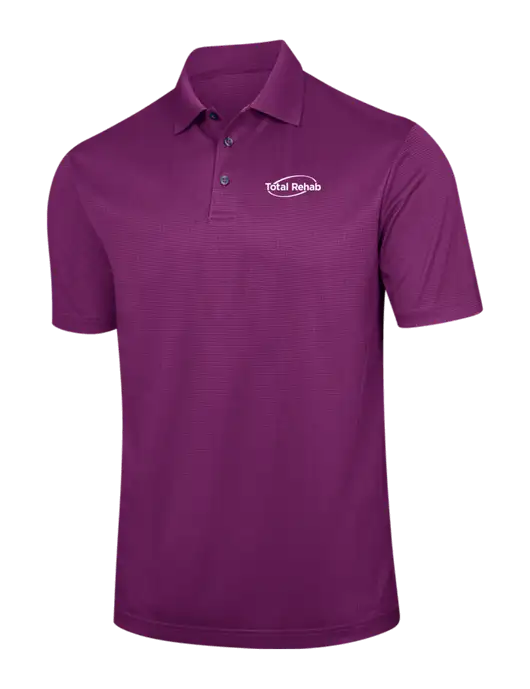 Violet Purple Performance Fine Jacquard Polo w/Total Rehab Logo