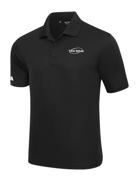 Adidas Black Basic Sport Polo w/Total Rehab Logo