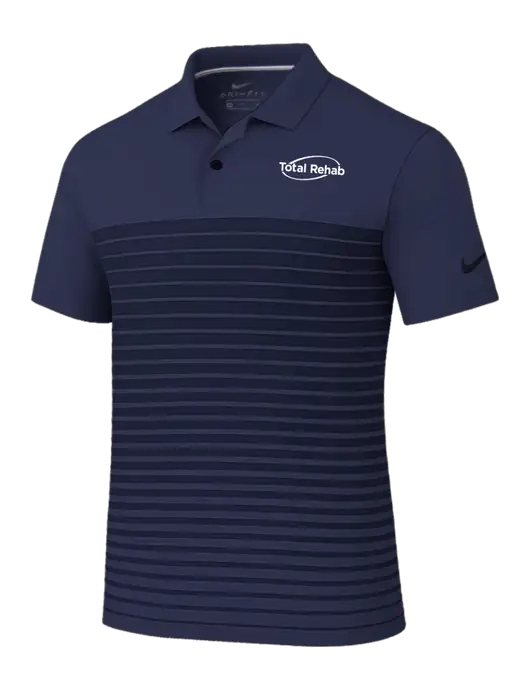 Nike Navy Dri-FIT Vapor Block Polo w/Total Rehab Logo