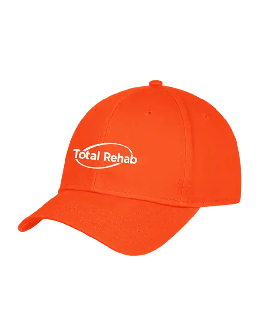 Orange Structured Cap Hook & Loop w/Total Rehab Logo