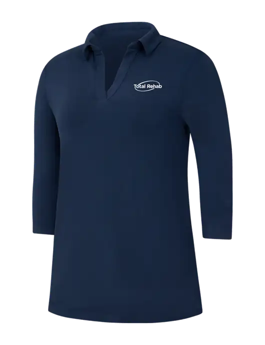 Navy Womens Luxe Knit Tunic w/Total Rehab Logo