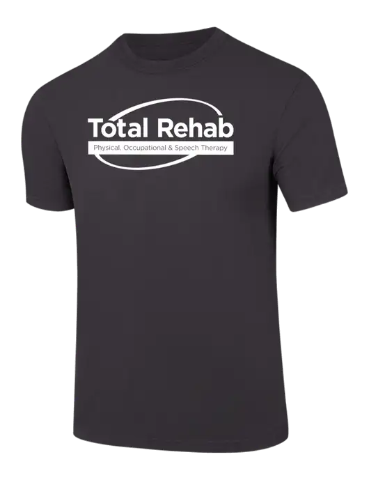 Comfort Colors 6.1 oz Dark Grey Heavyweight Ring Spun T-Shirt w/Total Rehab Logo
