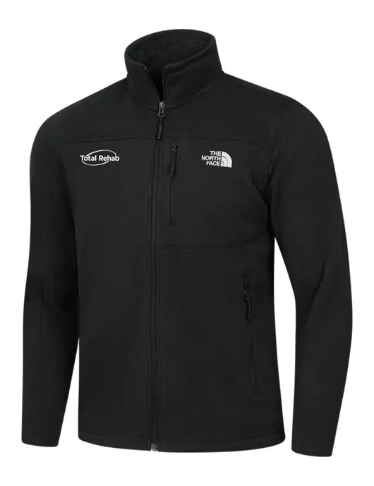 North Face Black Heather Sweater Fleece Jacket w/Total Rehab Logo