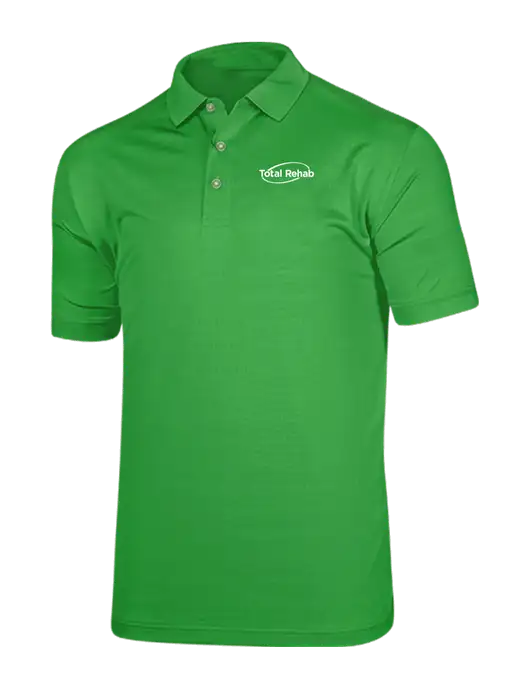 Callaway Vibrant Kelly Green Ventilated Polo w/Total Rehab Logo