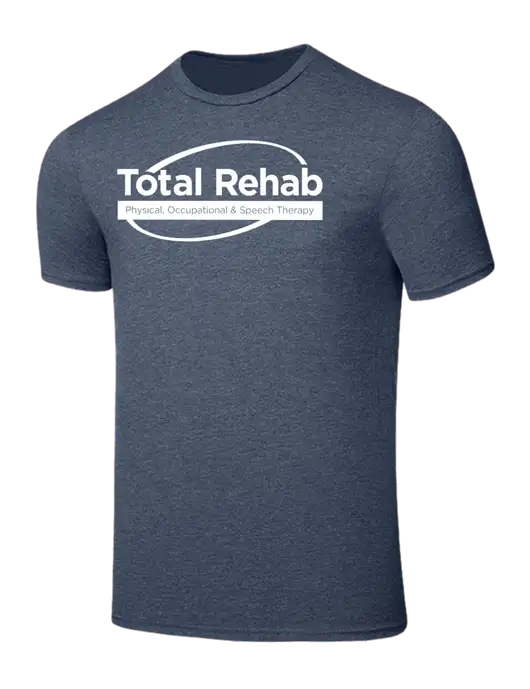 Seriously Soft Heathered Navy T-Shirt w/Total Rehab Logo
