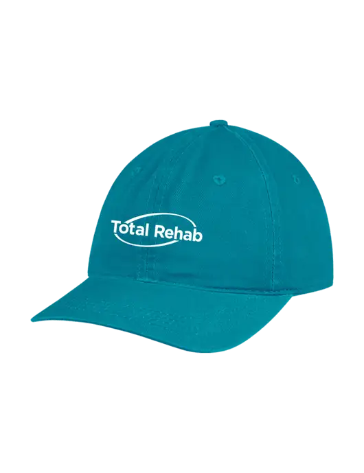 Garment Washed Unstructured Twill Sapphire Cap w/Total Rehab Logo