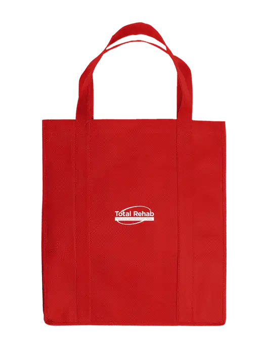 Eco Reusable Jumbo Red Shopping Bag w/Total Rehab Logo
