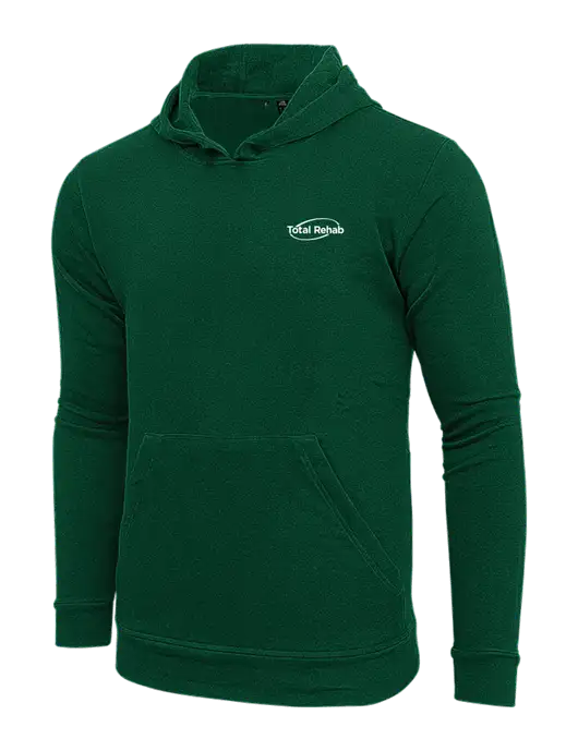 Adidas Dark Green Fleece Hooded Sweatshirt w/Total Rehab Logo
