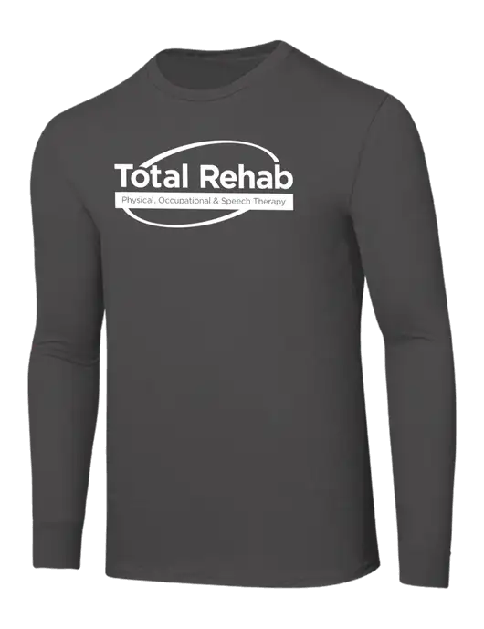 Seriously Soft Dark Grey Long Sleeve T-Shirt w/Total Rehab Logo