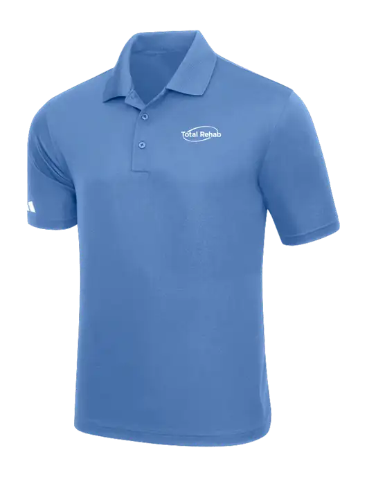 Adidas Carolina Blue Basic Sport Polo w/Total Rehab Logo