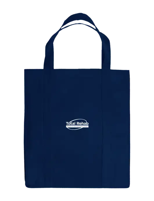 Eco Reusable Jumbo Navy Blue Shopping Bag w/Total Rehab Logo