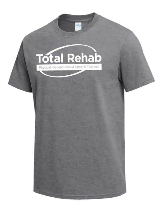 Medium Grey Heather Heavyweight 6.1 oz T-Shirt w/Total Rehab Logo