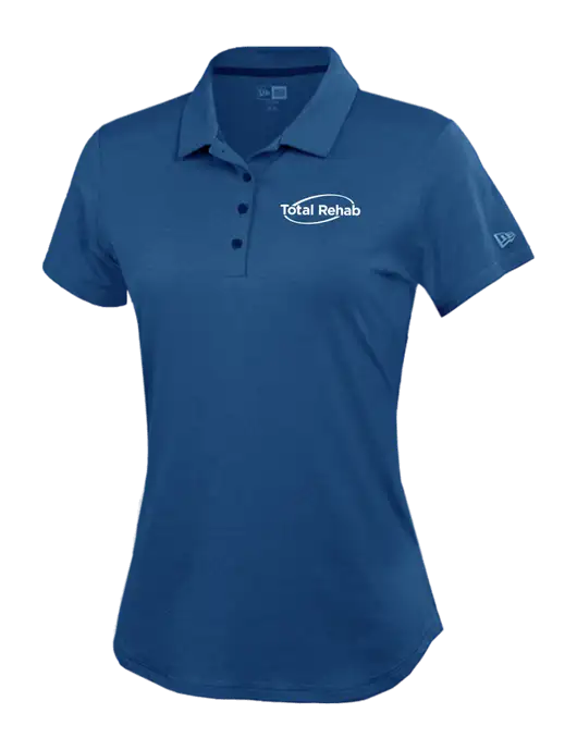 New Era Womens Power Royal Heather Polo w/Total Rehab Logo