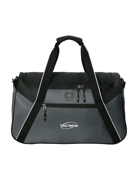 OGIO Dark Medium Grey/Black Inception Duffel w/Total Rehab Logo