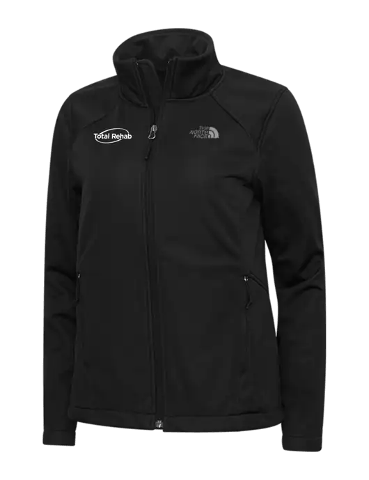 North Face Womens Black Ridgewall Soft Shell Jacket w/Total Rehab Logo
