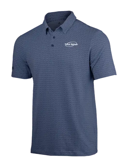 Adidas Light Navy Printed Blend Polo w/Total Rehab Logo