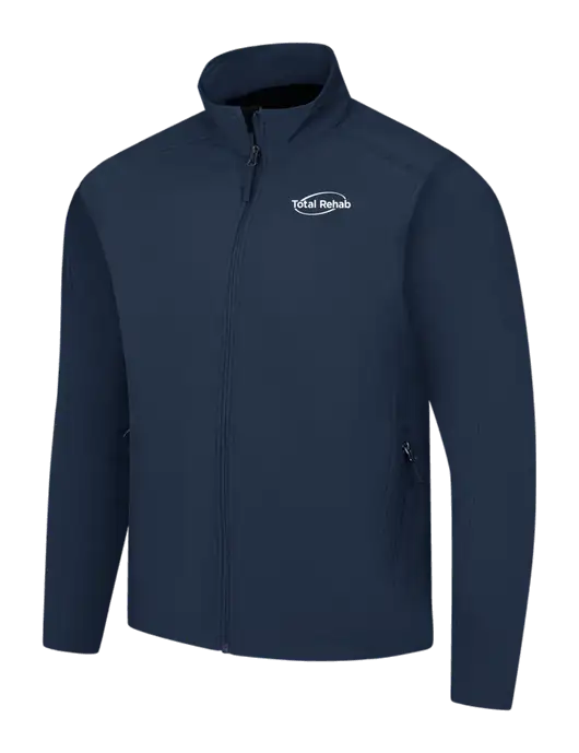 Navy Core Soft Shell Jacket w/Total Rehab Logo