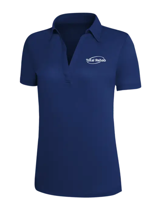 Dark Royal Silk Touch Womens Performance Polo w/Total Rehab Logo