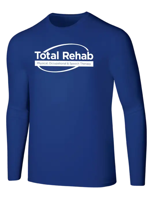 Seriously Soft Dark Royal Long Sleeve T-Shirt w/Total Rehab Logo
