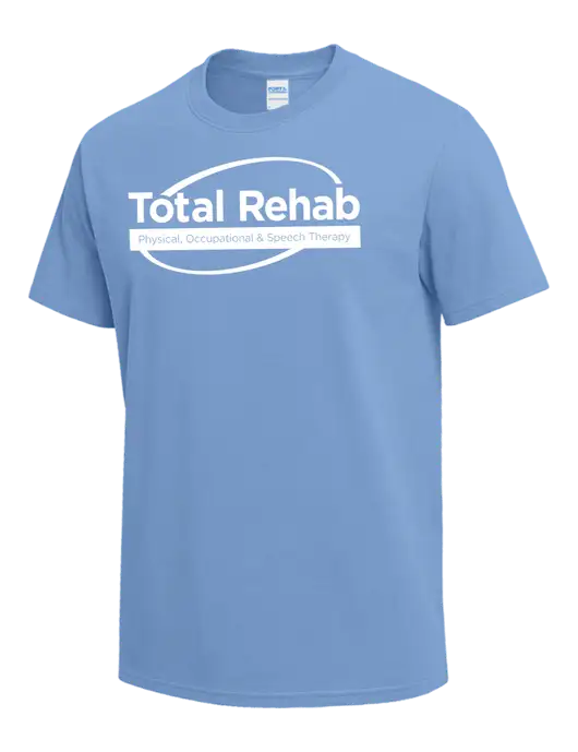 Light Blue Heavyweight 6.1 oz T-Shirt w/Total Rehab Logo