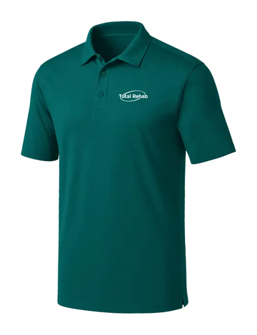 Dark Teal Silk Touch Performance Polo w/Total Rehab Logo