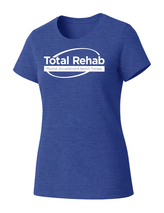 Womens Seriously Soft Royal Frost T-Shirt w/Total Rehab Logo