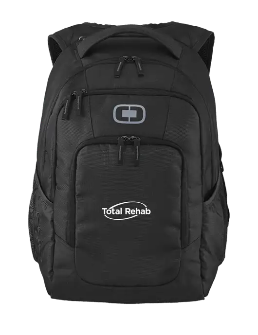 OGIO Black Logan Laptop Backpack
 w/Total Rehab Logo