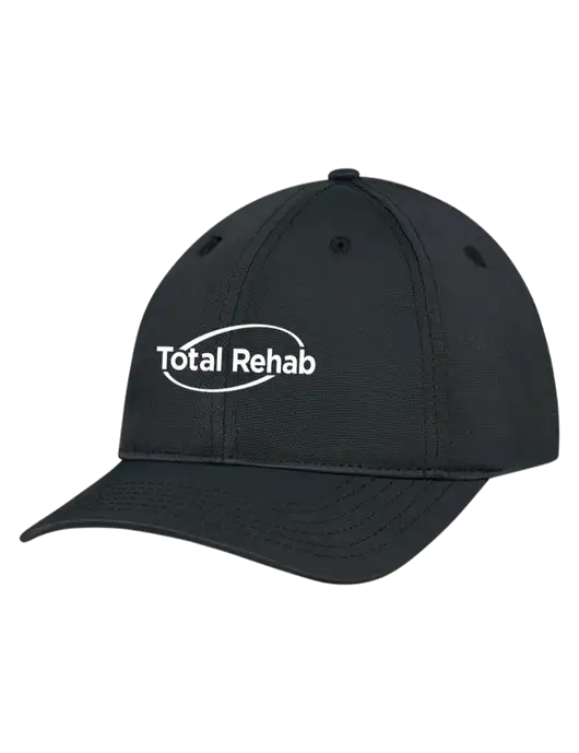 Black Nylon Twill Performance Cap w/Total Rehab Logo