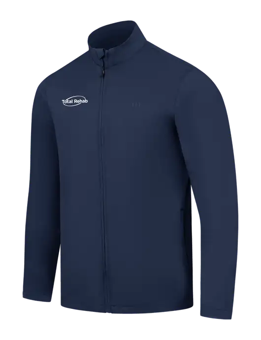 TravisMathew Navy Surfside Full-Zip Jacket w/Total Rehab Logo