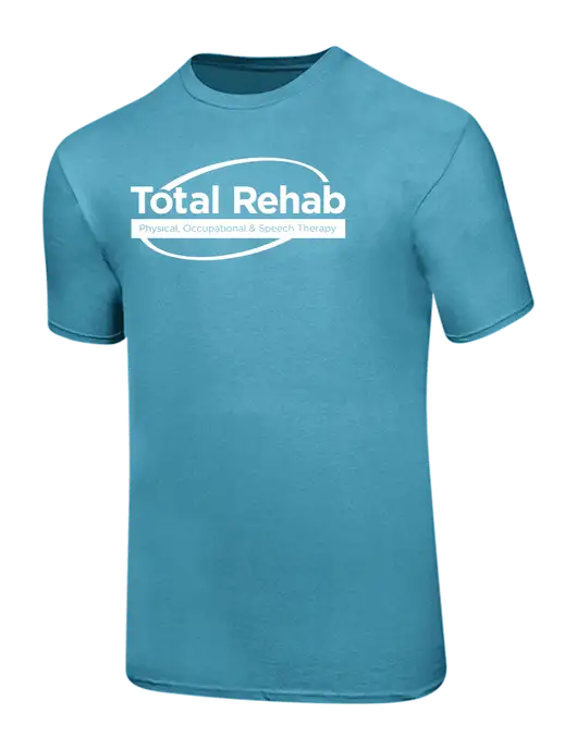 Ring Spun Light Sapphire 4.5 oz T-Shirt w/Total Rehab Logo