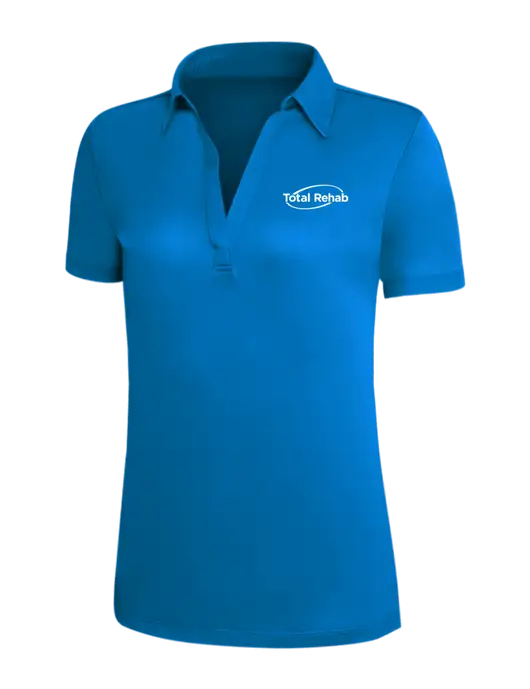 Royal Blue Silk Touch Womens Performance Polo w/Total Rehab Logo