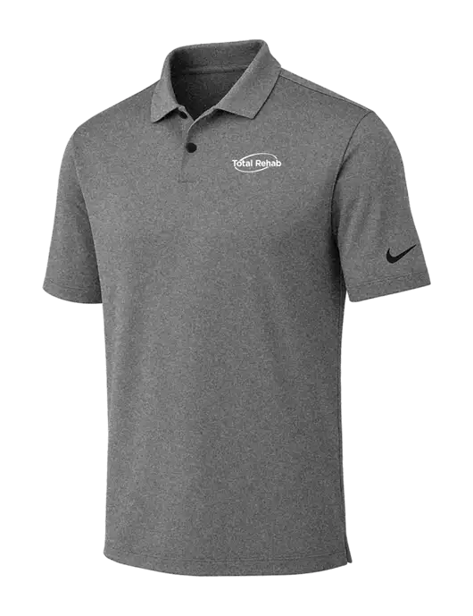 Nike Dark Grey Heather Dri-FIT Vapor Polo w/Total Rehab Logo