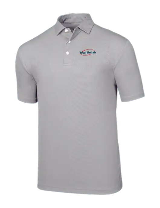 Callaway Birdseye Light Grey Polo w/Total Rehab Logo