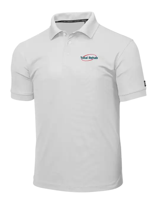 OGIO Bright White Caliber 2.0 Polo w/Total Rehab Logo