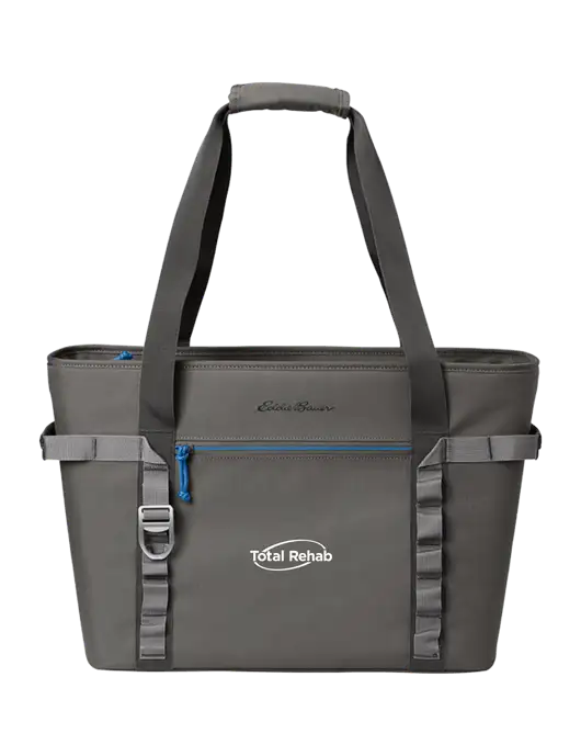 Eddie Bauer Dark Medium Grey/Royal Max Cool Tote Cooler  w/Total Rehab Logo