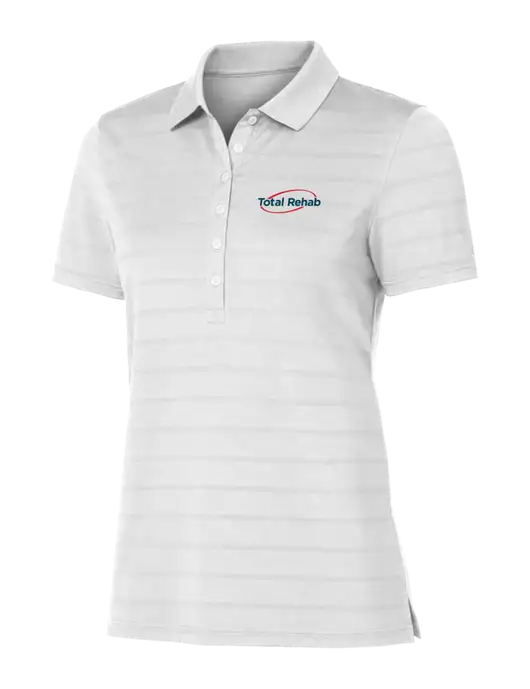 Callaway Womens Bright White Ventilated Polo w/Total Rehab Logo