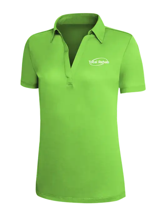 Light Kelly Green Silk Touch Womens Performance Polo w/Total Rehab Logo