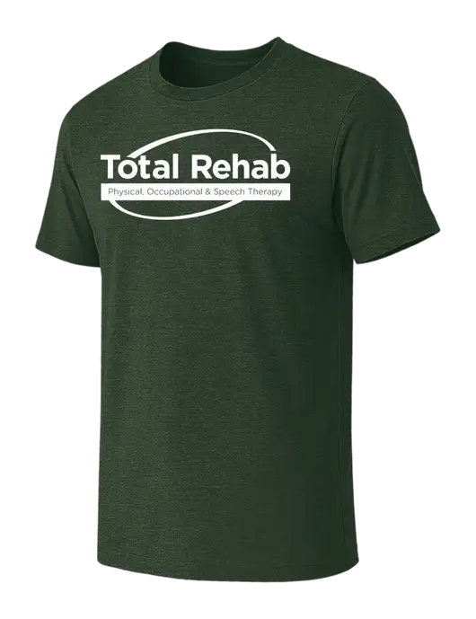 BELLA+CANVAS Heather Forest CVC Short Sleeve Tee w/Total Rehab Logo