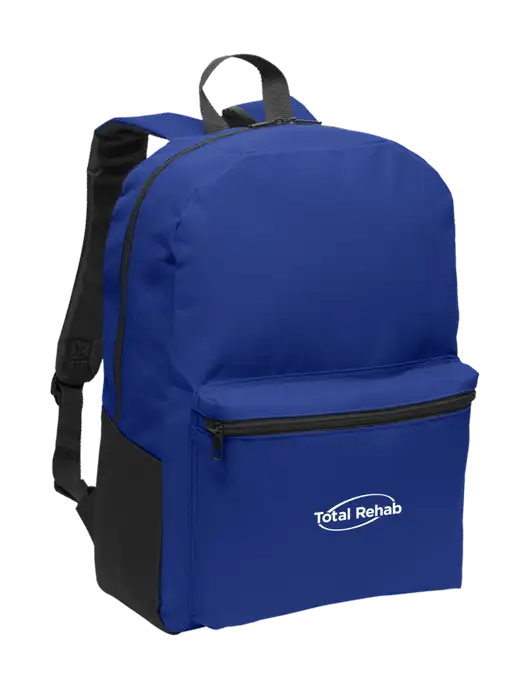 Casual Twilight Blue Lightweight Laptop Backpack w/Total Rehab Logo