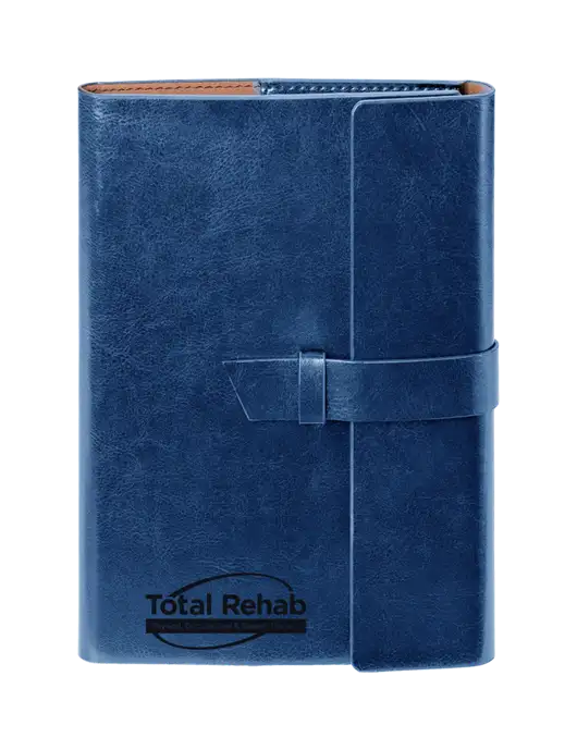 Fabrizio Blue 6.875 x 9.56 Portfolio w/Total Rehab Logo