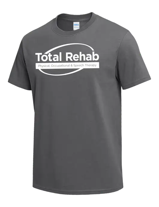 Medium Grey Heavyweight 6.1 oz T-Shirt w/Total Rehab Logo