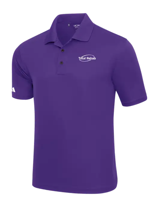 Adidas Purple Basic Sport Polo w/Total Rehab Logo