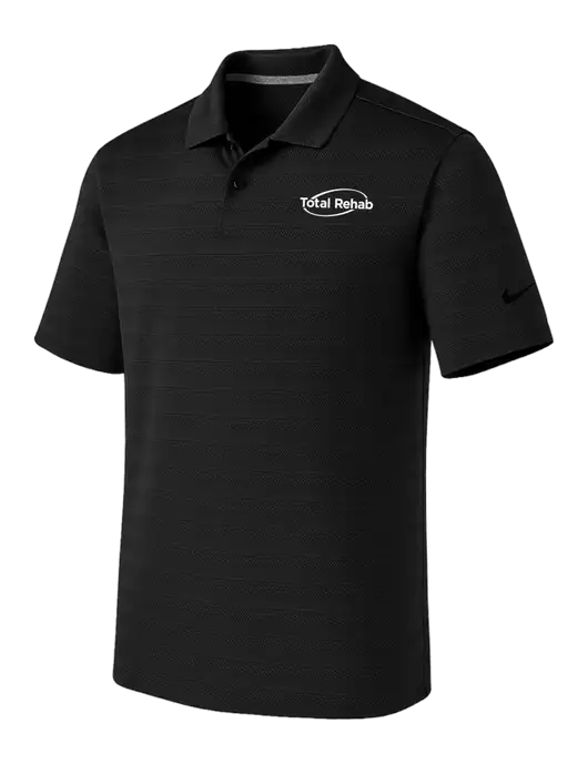Nike Black Dri-FIT Vapor Jacquard Polo w/Total Rehab Logo