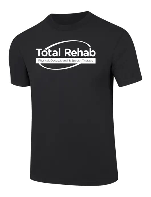 Comfort Colors 6.1 oz Black Heavyweight Ring Spun T-Shirt w/Total Rehab Logo