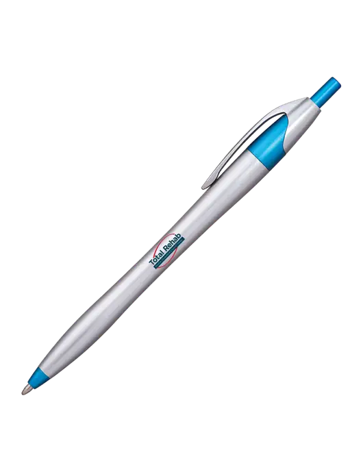 Novella Sapphire/Chrome Bright Pen - Blue Ink w/Total Rehab Logo