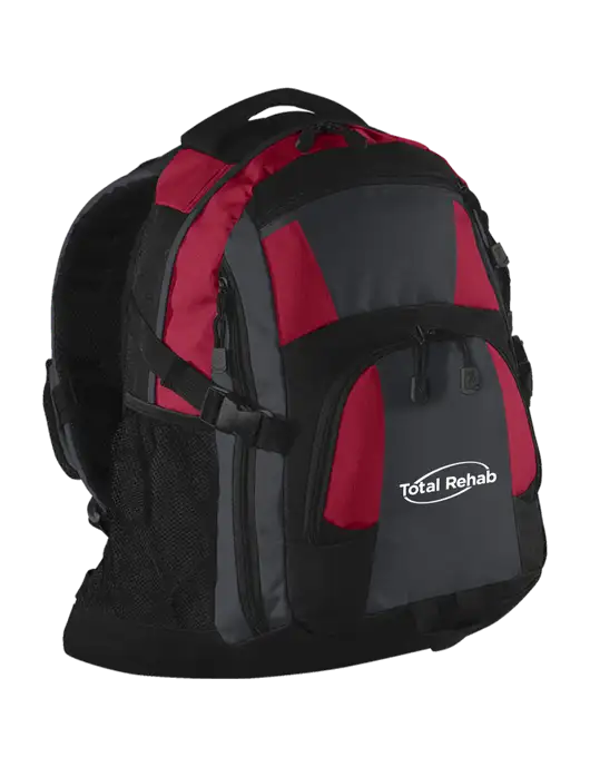 Urban Red/Grey/Black Laptop Backpack w/Total Rehab Logo