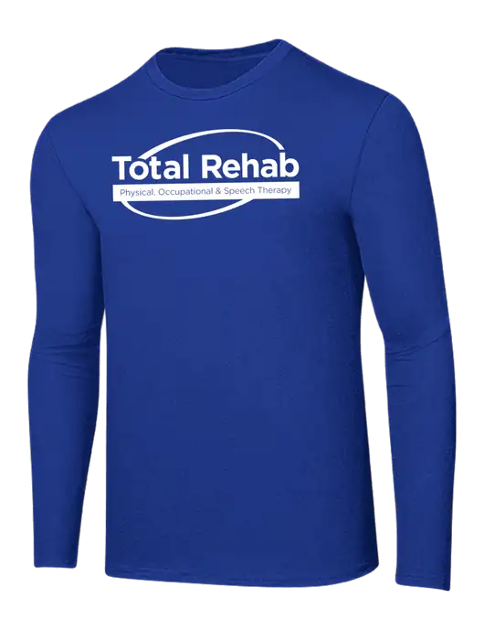 Ring Spun True Royal 4.5 oz Long Sleeve T-Shirt w/Total Rehab Logo