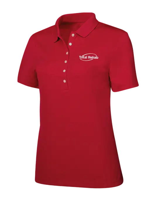 Callaway Womens Ottoman Red Polo w/Total Rehab Logo